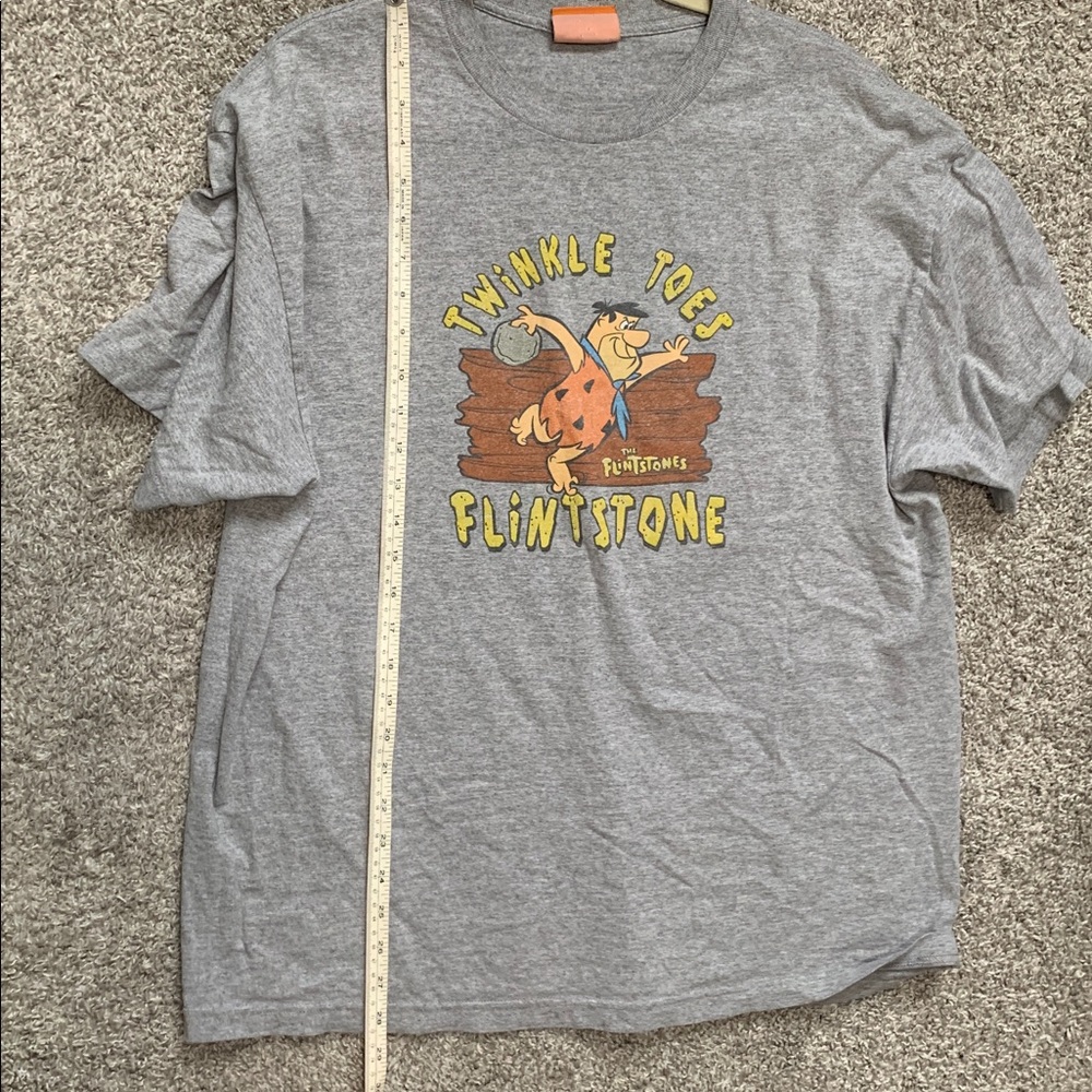 Vintage Flintstones Fred Flintstone Gray Short Sleeve Tee Shirt - Picture 5 of 6